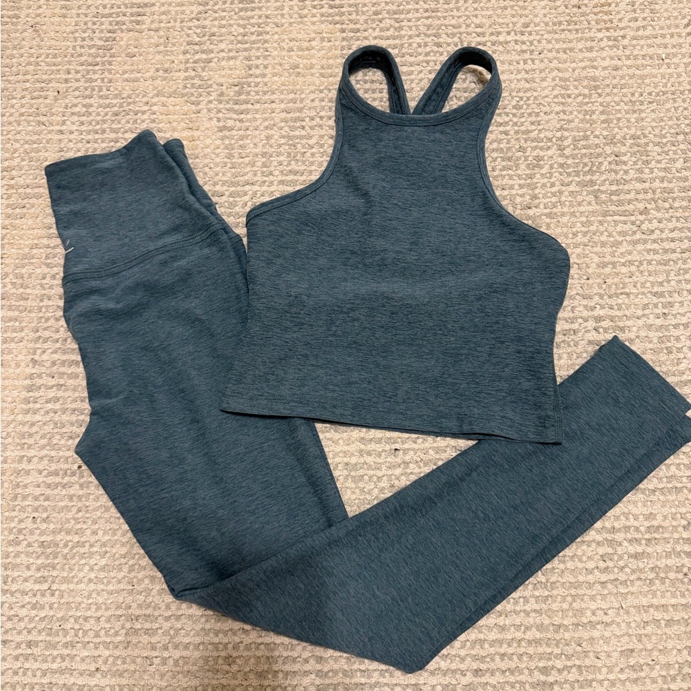 Beyond Yoga Spacedye Teal Matching Set Size XS - Picture 2 of 6